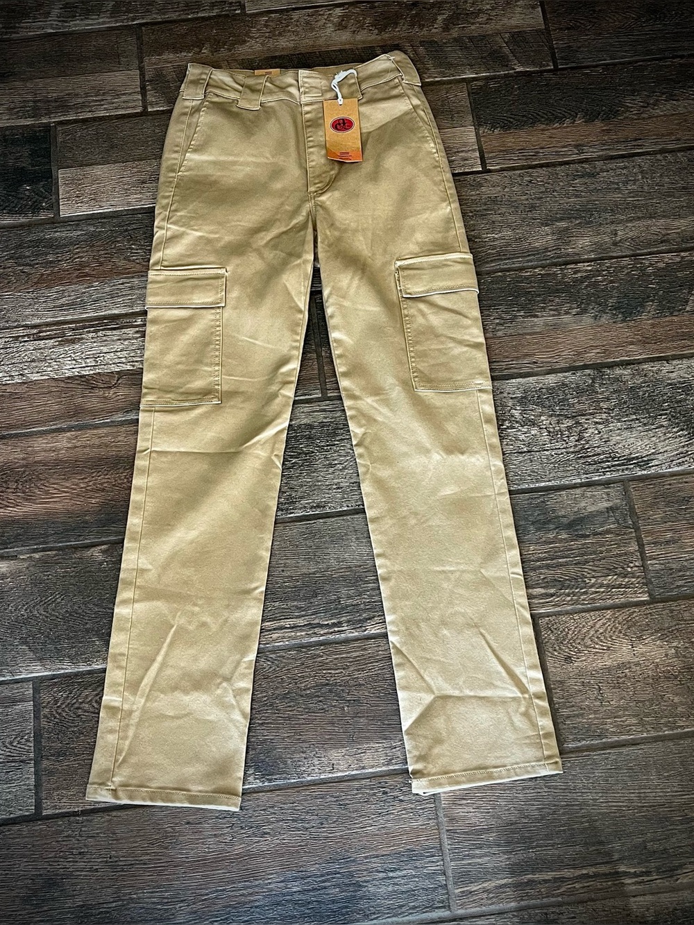C’est Toi black label khaki stretchy high rise cargo pants 5 waist 26